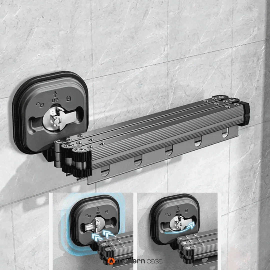 Varal Sem Perfuração Extensível Dobrável