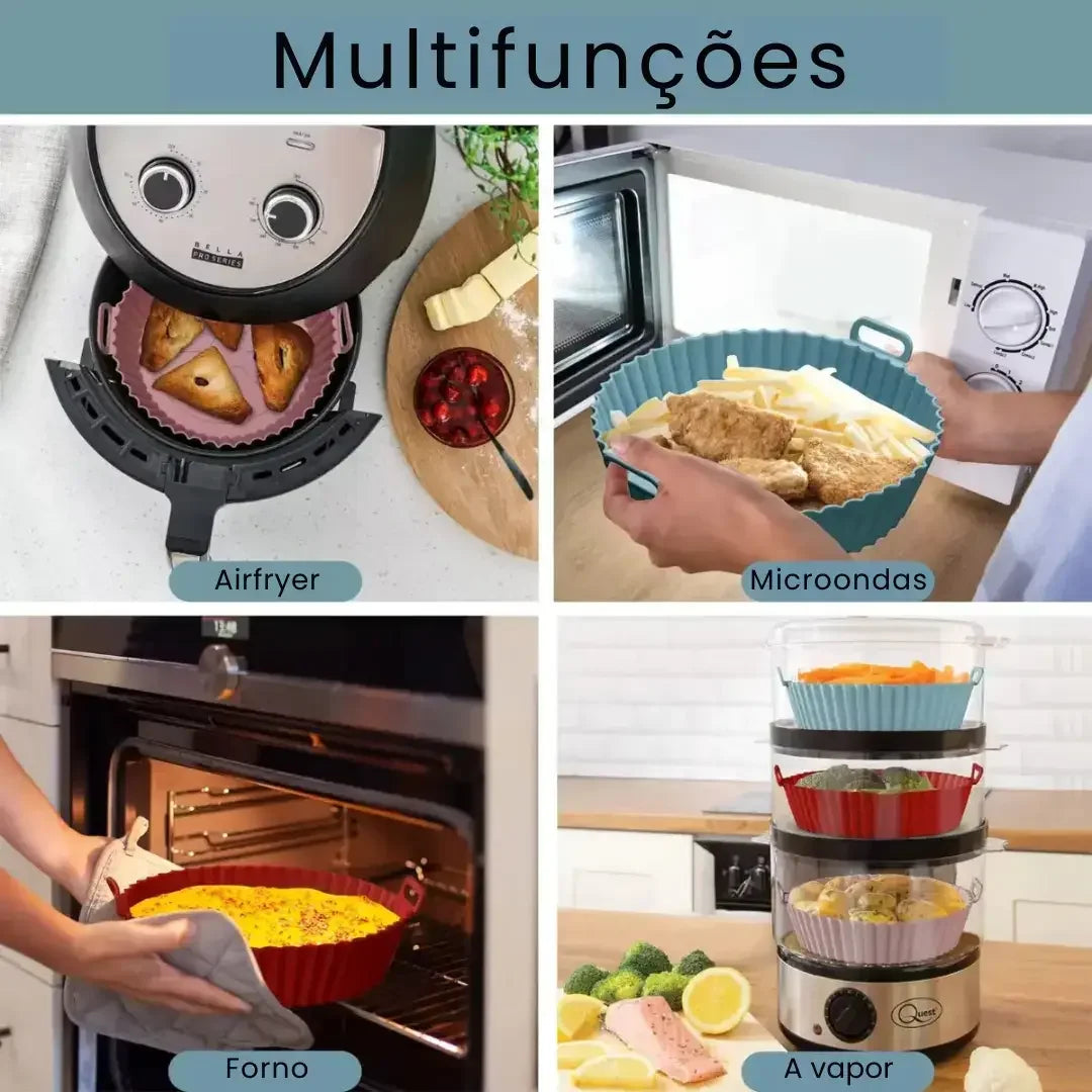 Forma de Silicone Reutilizável para AirFryer