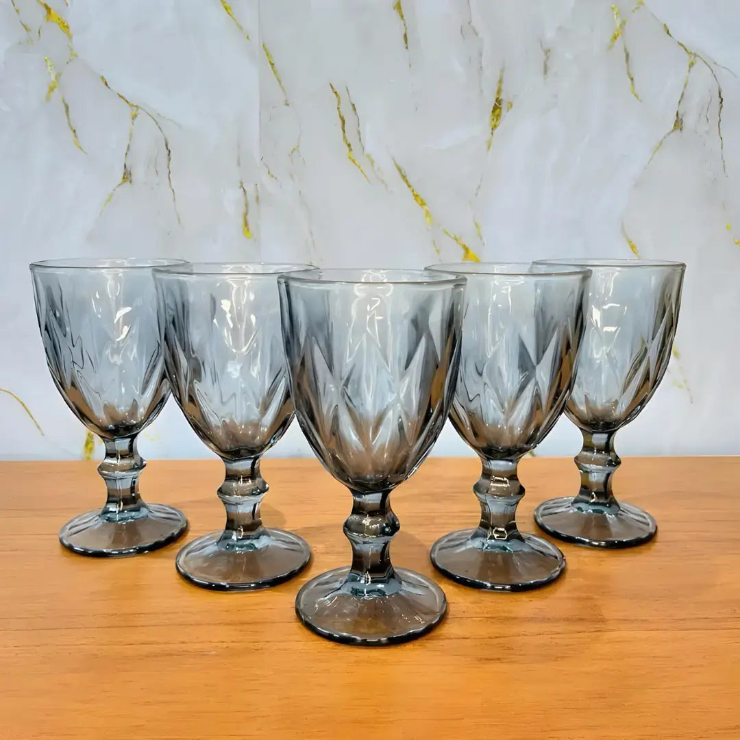 Jogo de Taças Diamond 6 peças Fumê