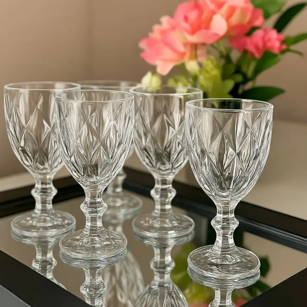 Jogo de Taças Diamond 6 peças Transparente