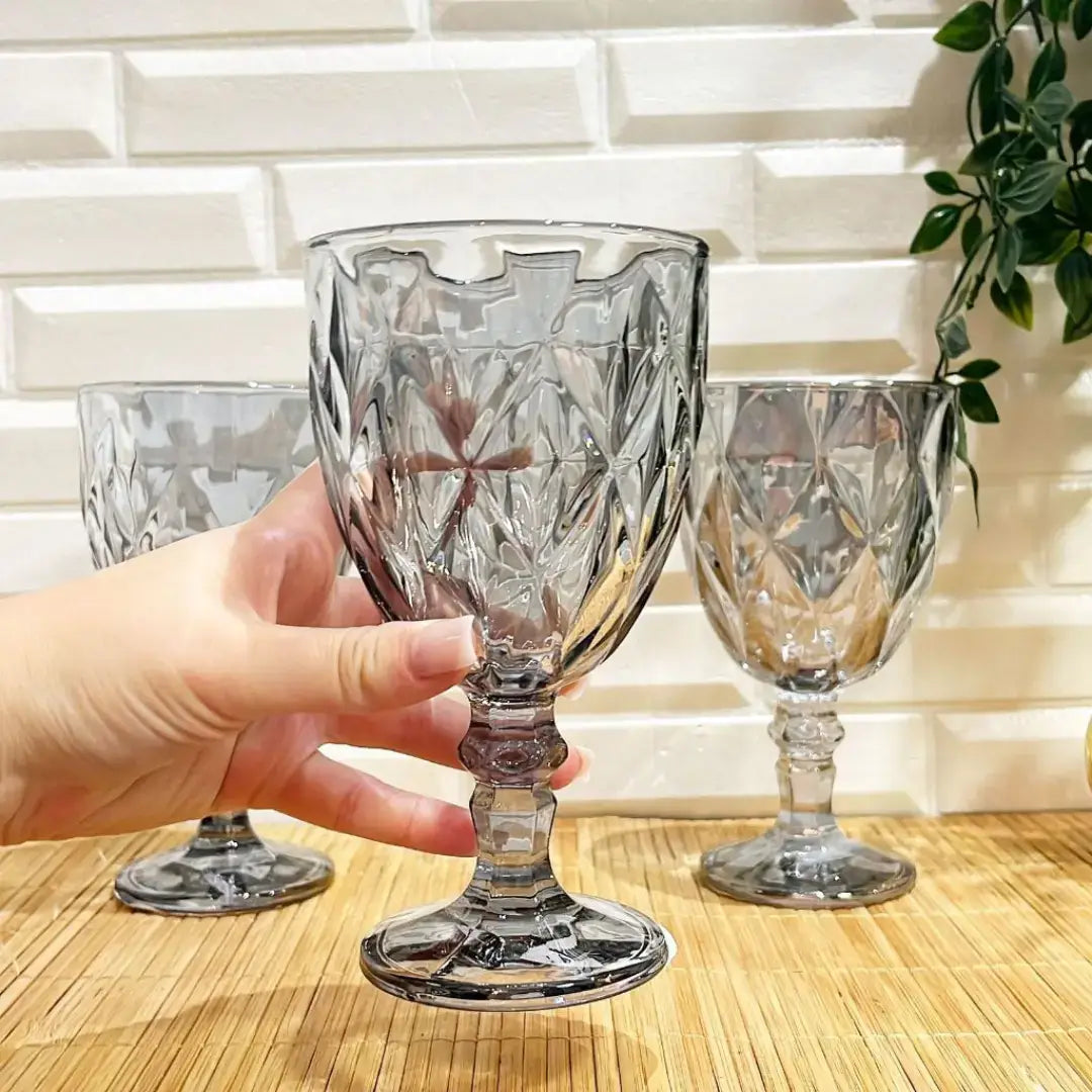 Jogo de Taças Diamond 6 peças Fumê