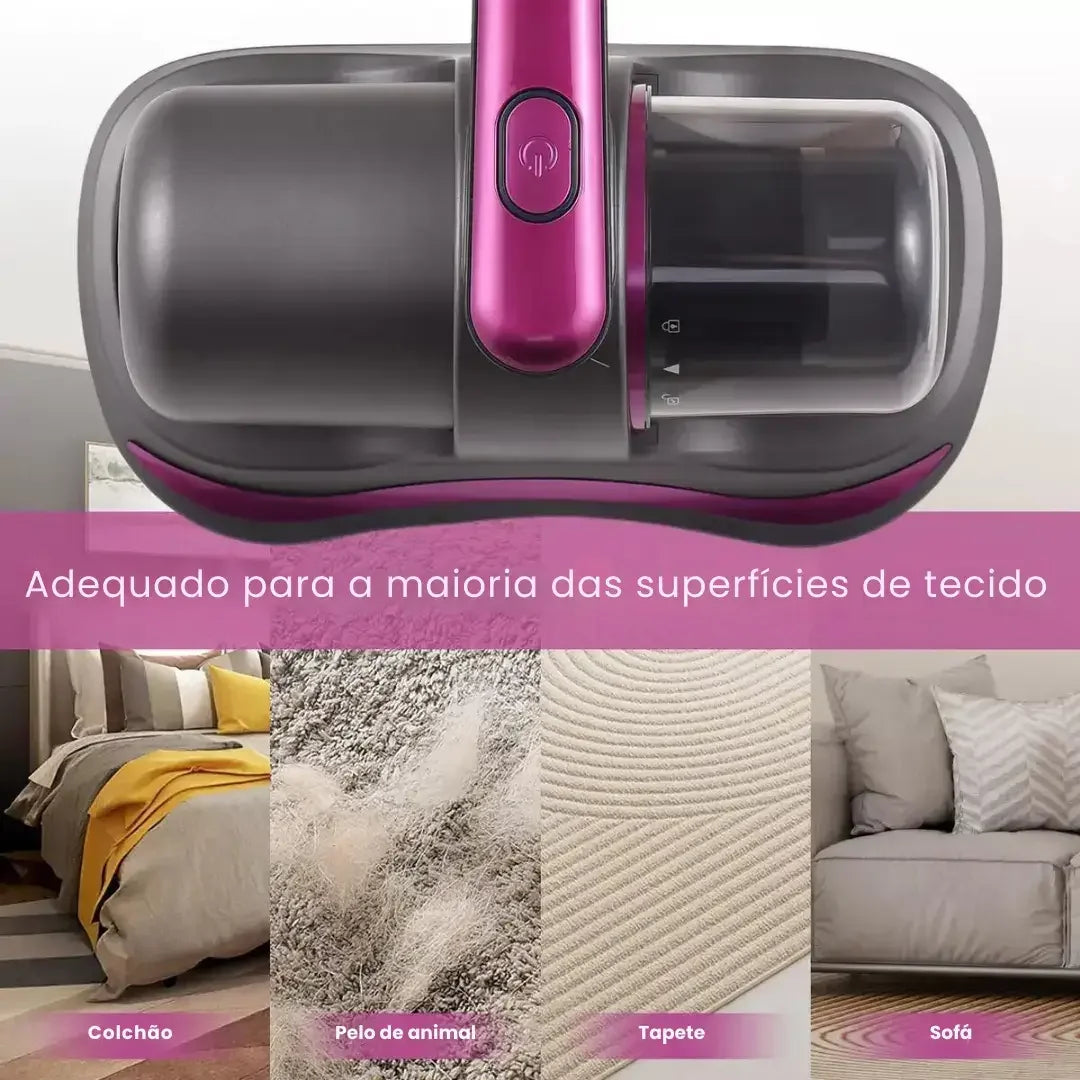 Aspirador Portátil Anti-Ácaro Esterilização UV Sem Fio