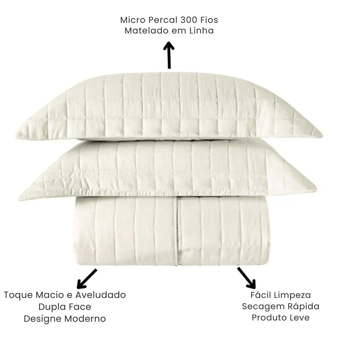 Cobre Leito Classic Micro Percal 300 Fios