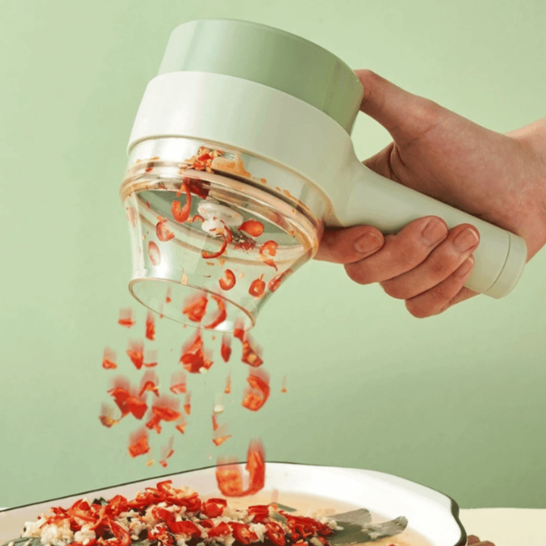 Picador e Cortador Elétrico de Legumes Multifuncional
