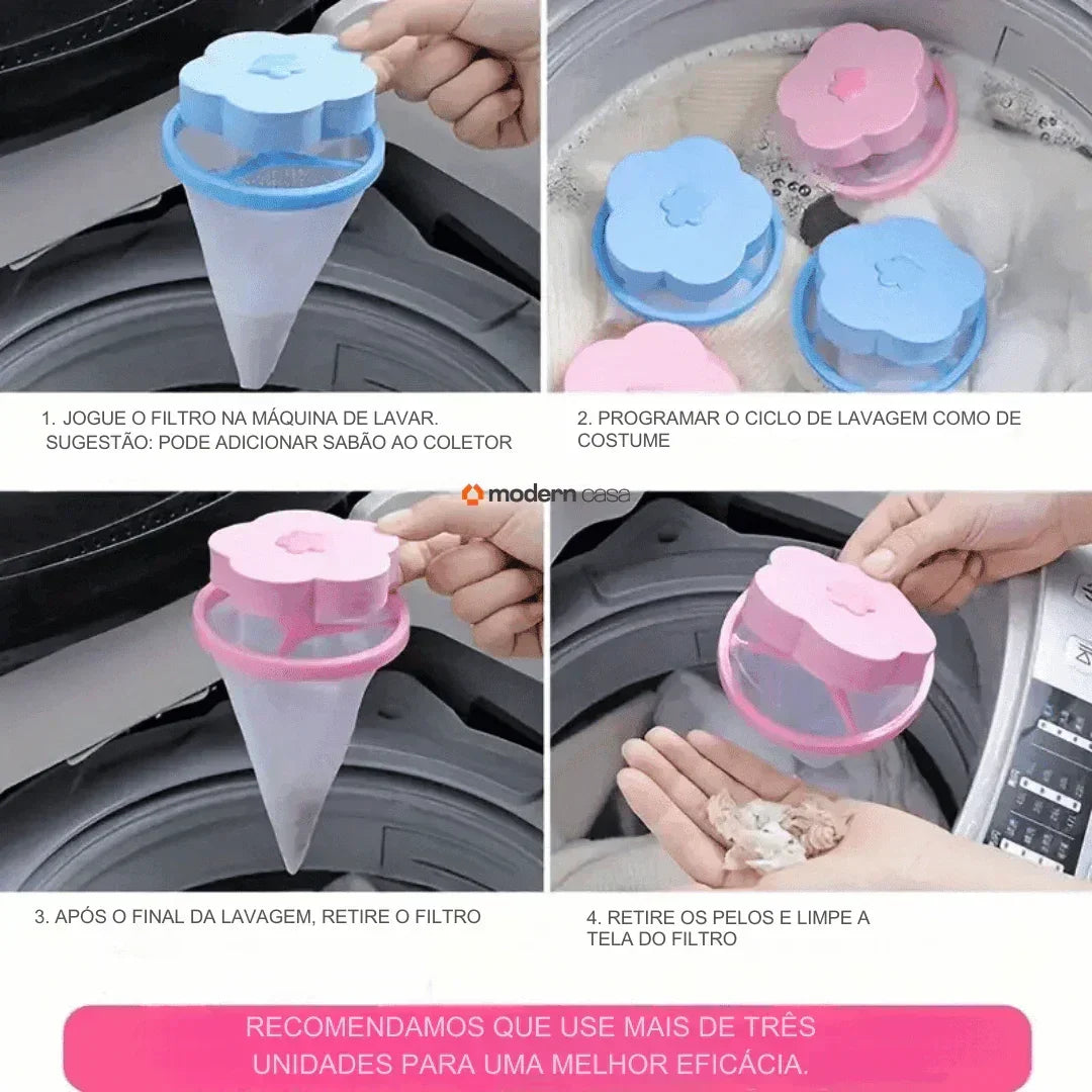 Filtro Removedor de Fiapos para Máquina de Lavar