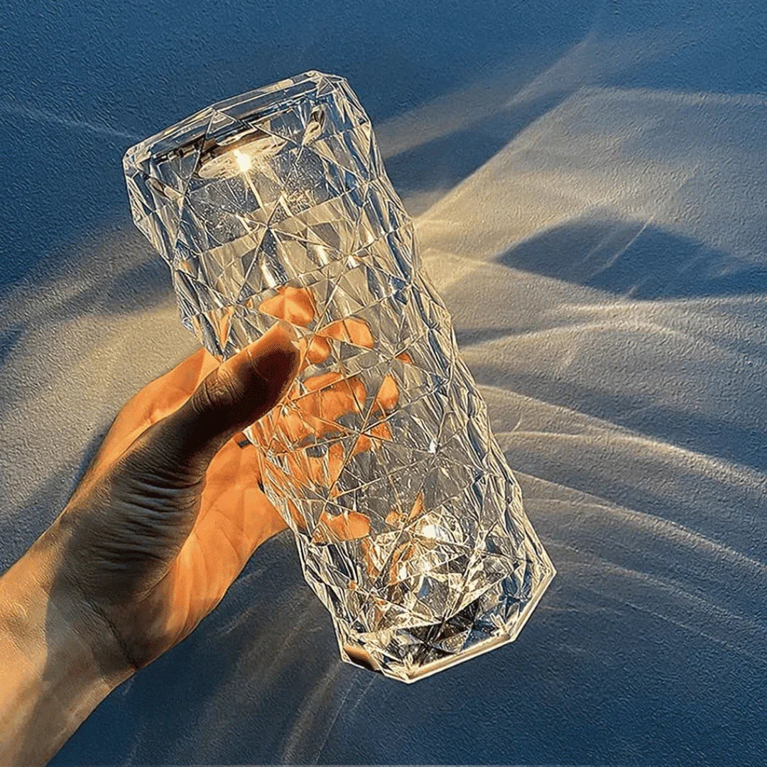 Luminária Cristal de Mesa LED com Controle Remoto