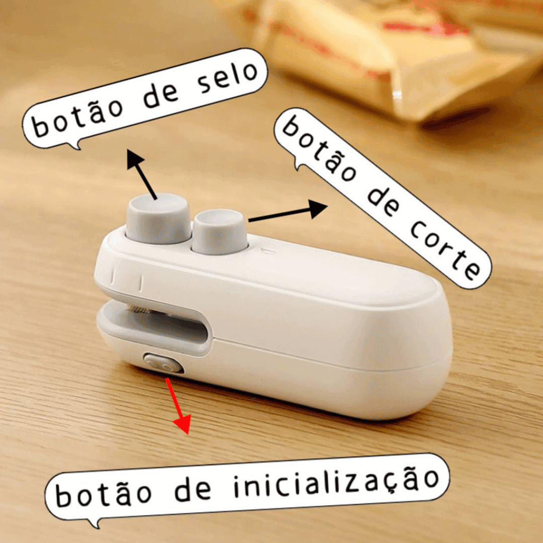 Mini Seladora de Embalagens Portátil USB