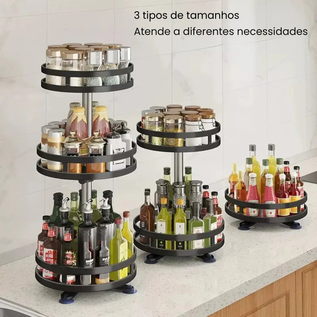 Organizador de Temperos e Condimentos Rotativo