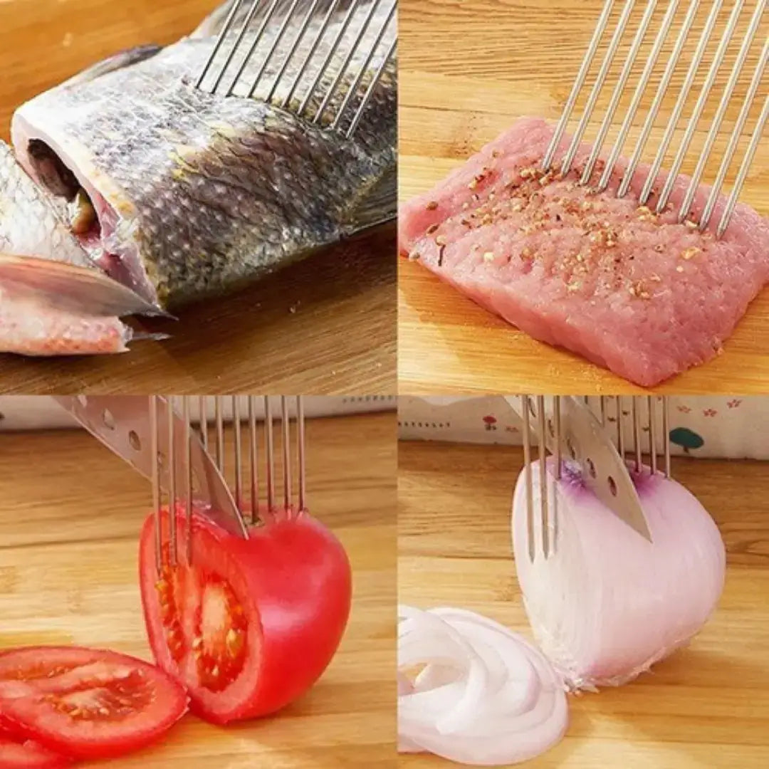 Suporte De Corte De Cebola Em Aço Inoxidável