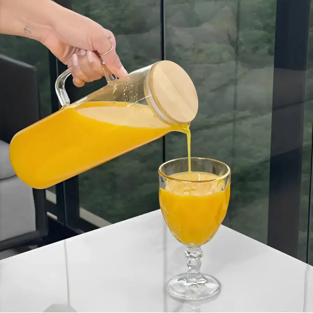 Taças de Vidro com Borda Dourada Diamond Jogo de 6 Peças