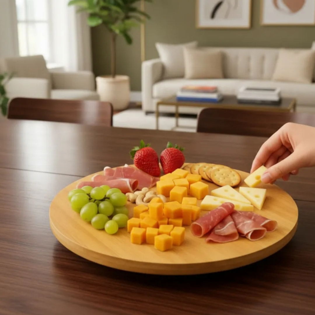 Tábua de Mesa em Bambu Giratóra