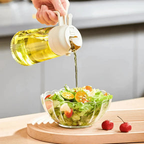 Porta Azeite de Vidro 2 em 1 Spray e Borrifador
