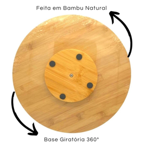 Tábua de Mesa em Bambu Giratóra