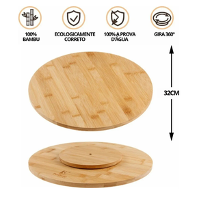 Tábua de Mesa em Bambu Giratóra
