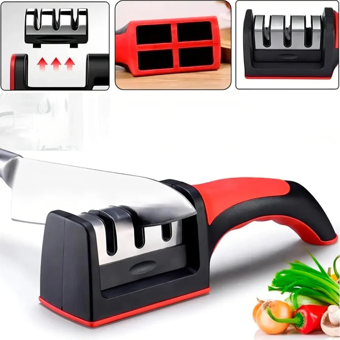 Amolador de Facas e Tesouras Profissional 3 em 1