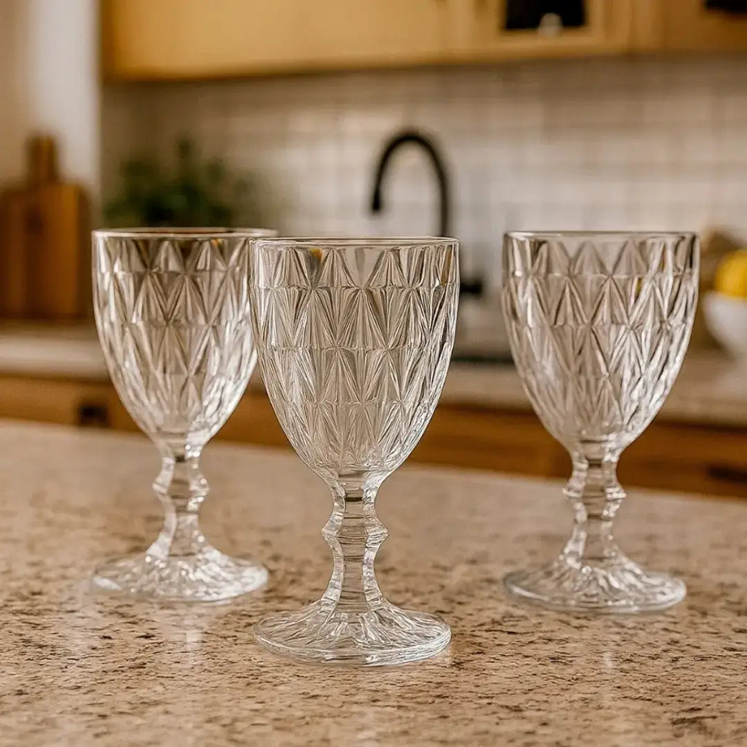 Jogo de Taças Diamond 6 peças Transparente