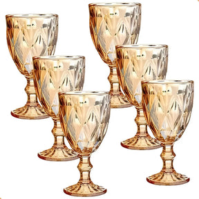 Jogo de Taças Diamond 6 peças Ãmbar