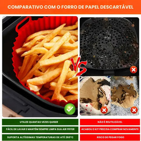 Forma de Silicone Reutilizável para AirFryer
