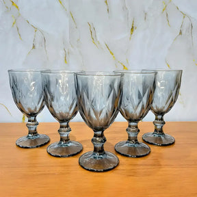 Jogo de Taças Diamond 6 peças Fumê