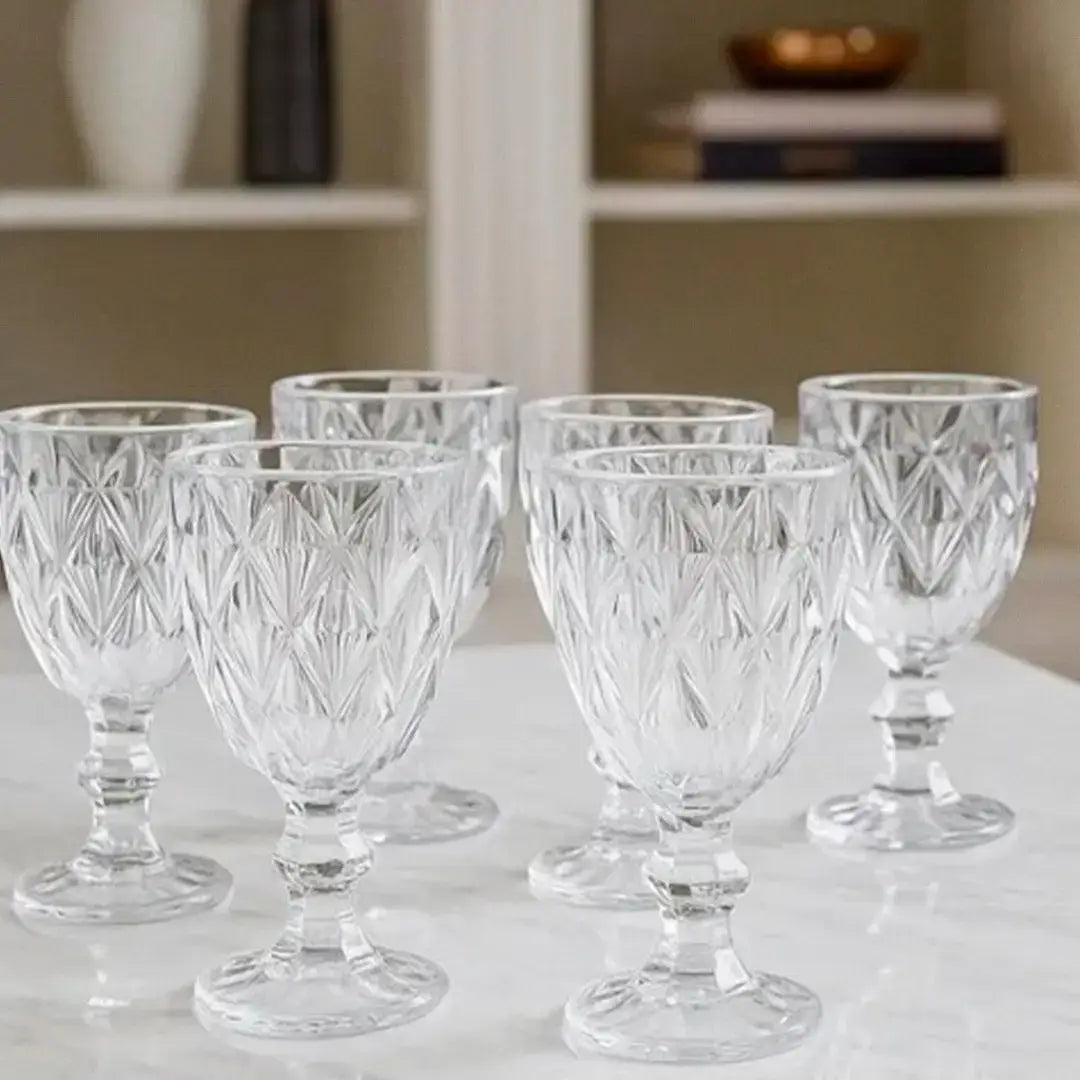 Jogo de Taças Diamond 6 peças Transparente