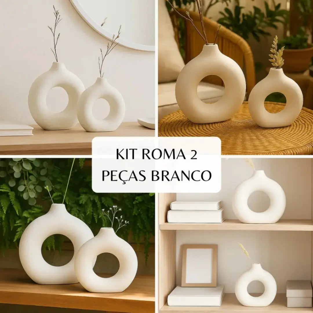 Kit 2 Vasos Redondos Donut