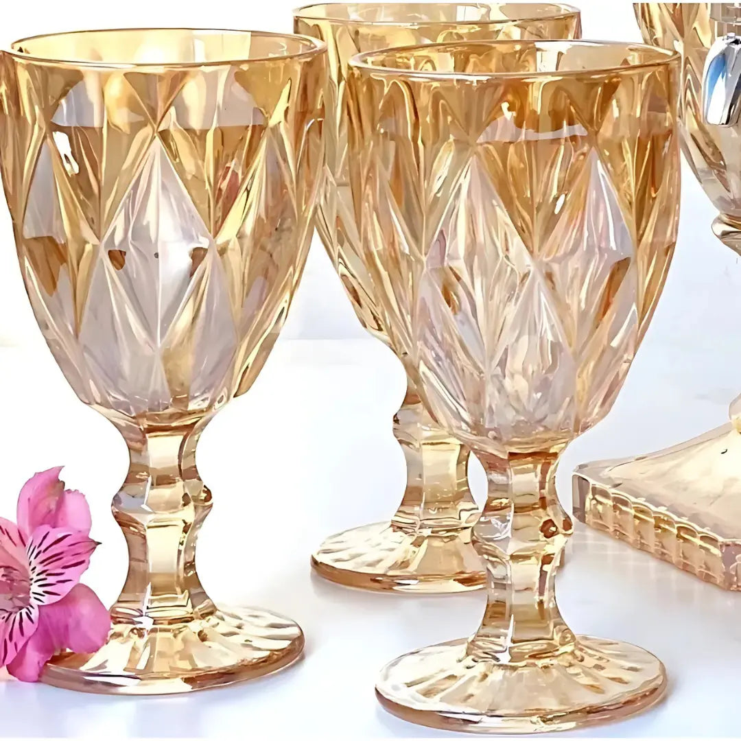 Jogo de Taças Diamond 6 peças Ãmbar