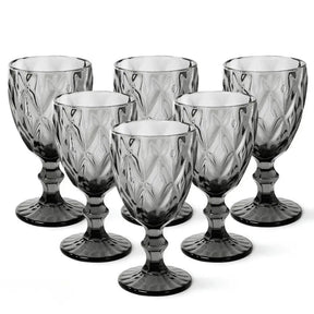 Jogo de Taças Diamond 6 peças Fumê