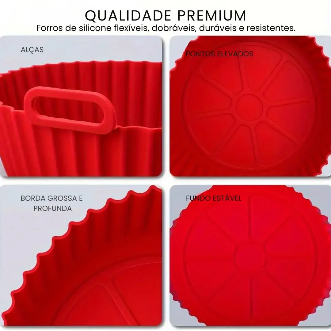 Kit 6 Formas Airfryer Silicone Antiaderente
