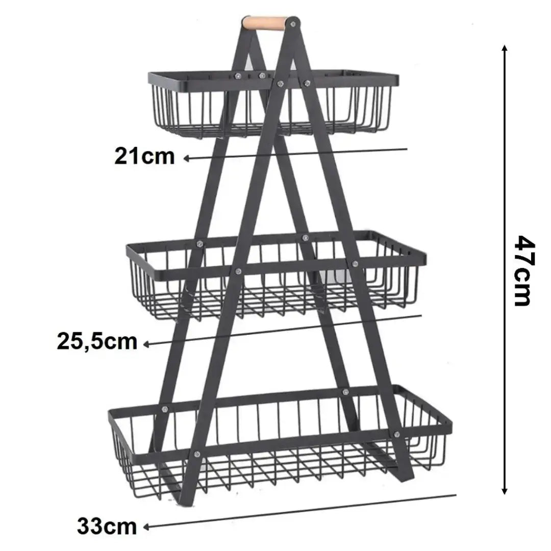 Cesta Organizadora de Metal – 2 ou 3 Andares