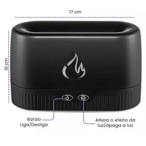 Umidificador Difusor de Aromas Lareira Aromaterapia