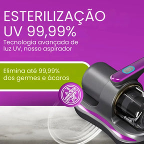 Aspirador Portátil Anti-Ácaro Esterilização UV Sem Fio