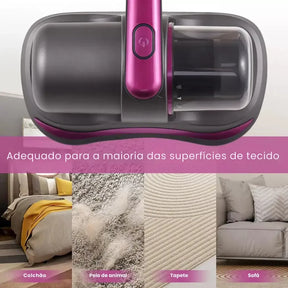 Aspirador Portátil Anti-Ácaro Esterilização UV Sem Fio