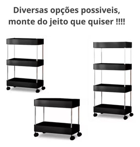 Carrinho Organizador Multiuso Com Rodinhas