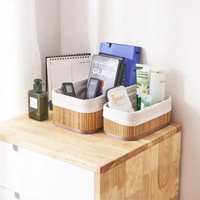 Cestos Organizadores de Bambu Kit 3