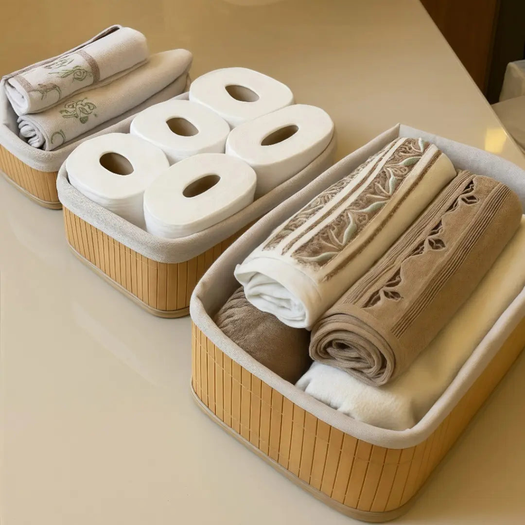 Cestos Organizadores de Bambu Kit 3