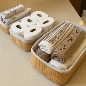 Cestos Organizadores de Bambu Kit 3