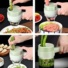 Picador e Cortador Elétrico de Legumes Multifuncional