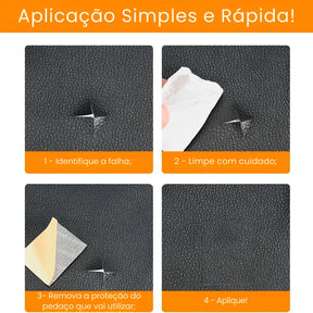 Couro Autoadesivo Ecológico para Revestimento e Reparo