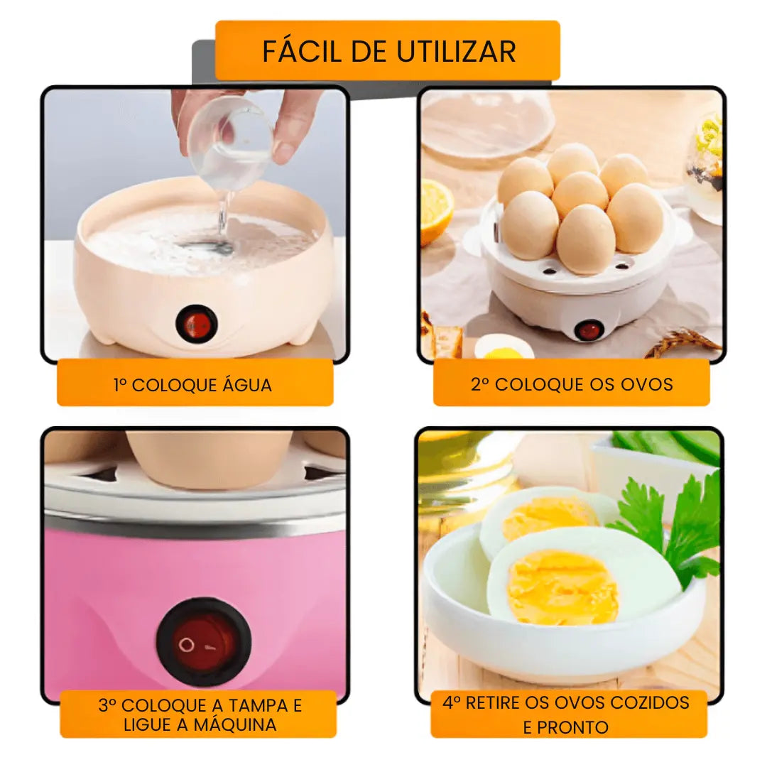 Cozedor Elétrico de Ovos e Legumes Multifuncional