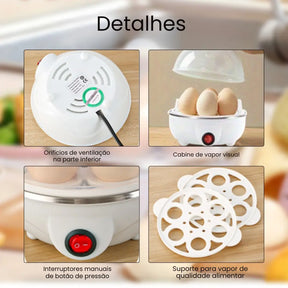 Cozedor Elétrico de Ovos e Legumes Multifuncional