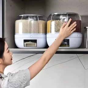 Dispensador Organizador Giratório 360° para Arroz e Grãos