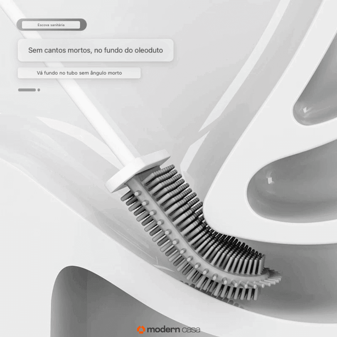 Escova de Limpeza Sanitária Silicone 2 em 1