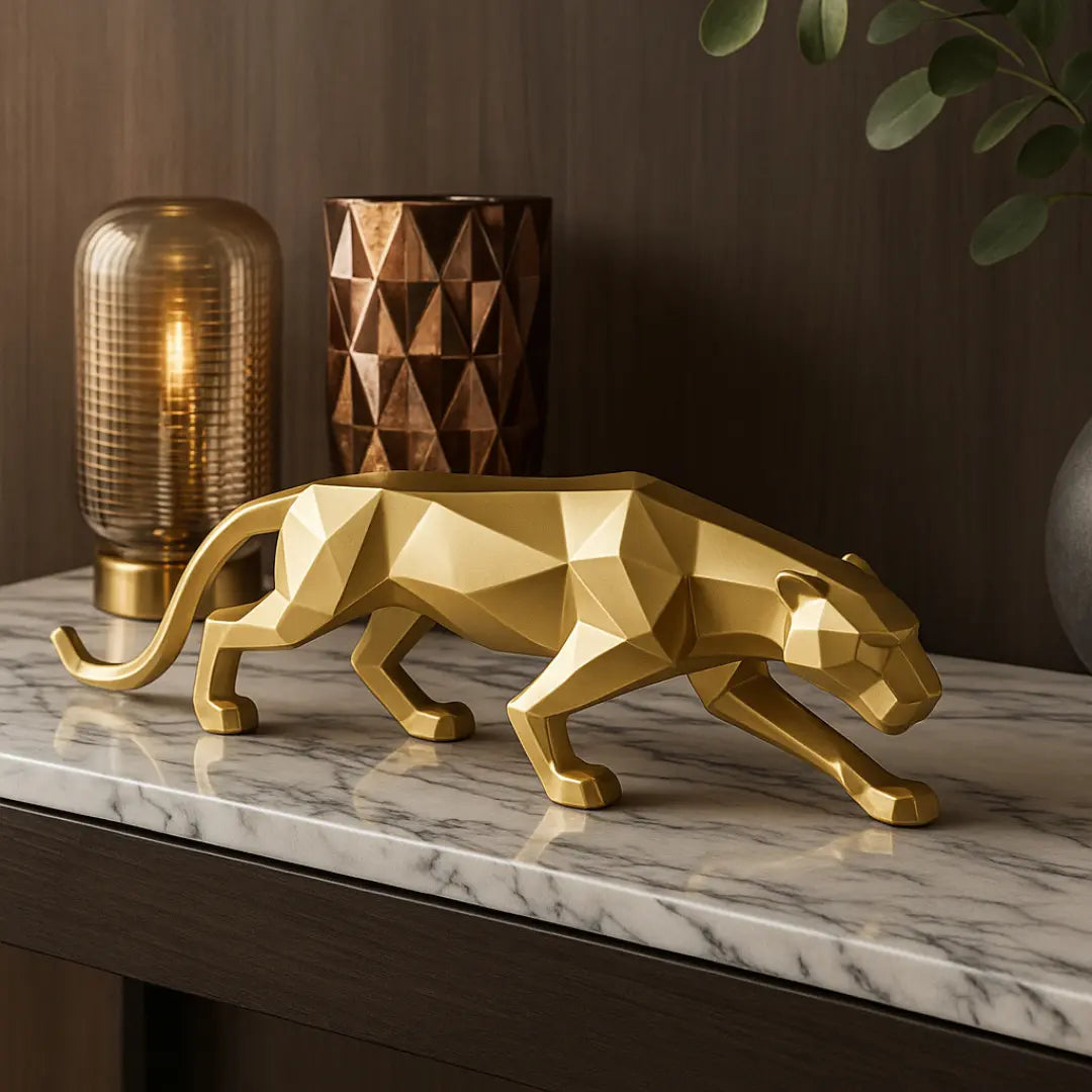 Escultura Decorativa Pantera Luxo