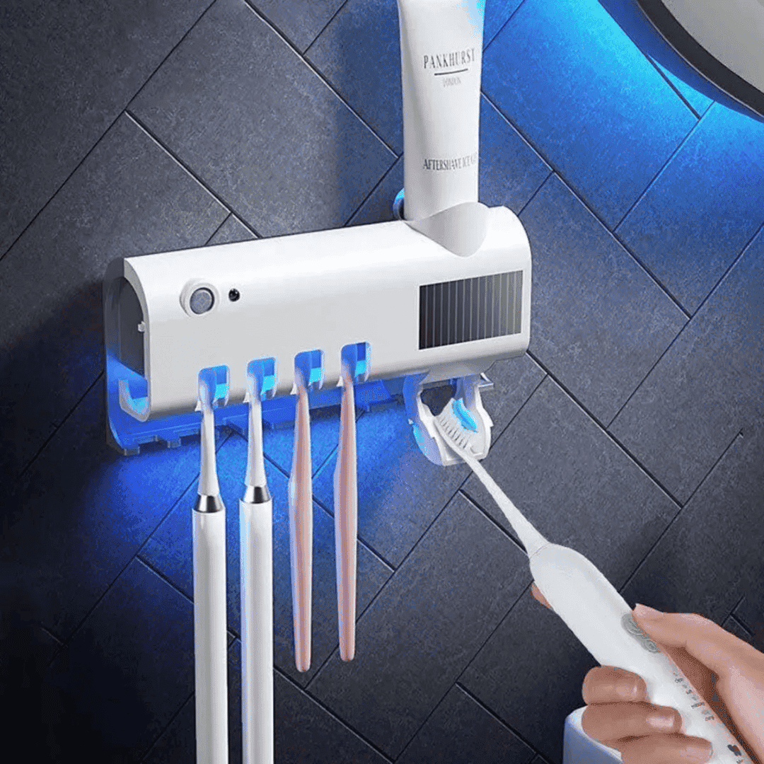Esterilizador de Escova Dental UV e Dispensador de Pasta