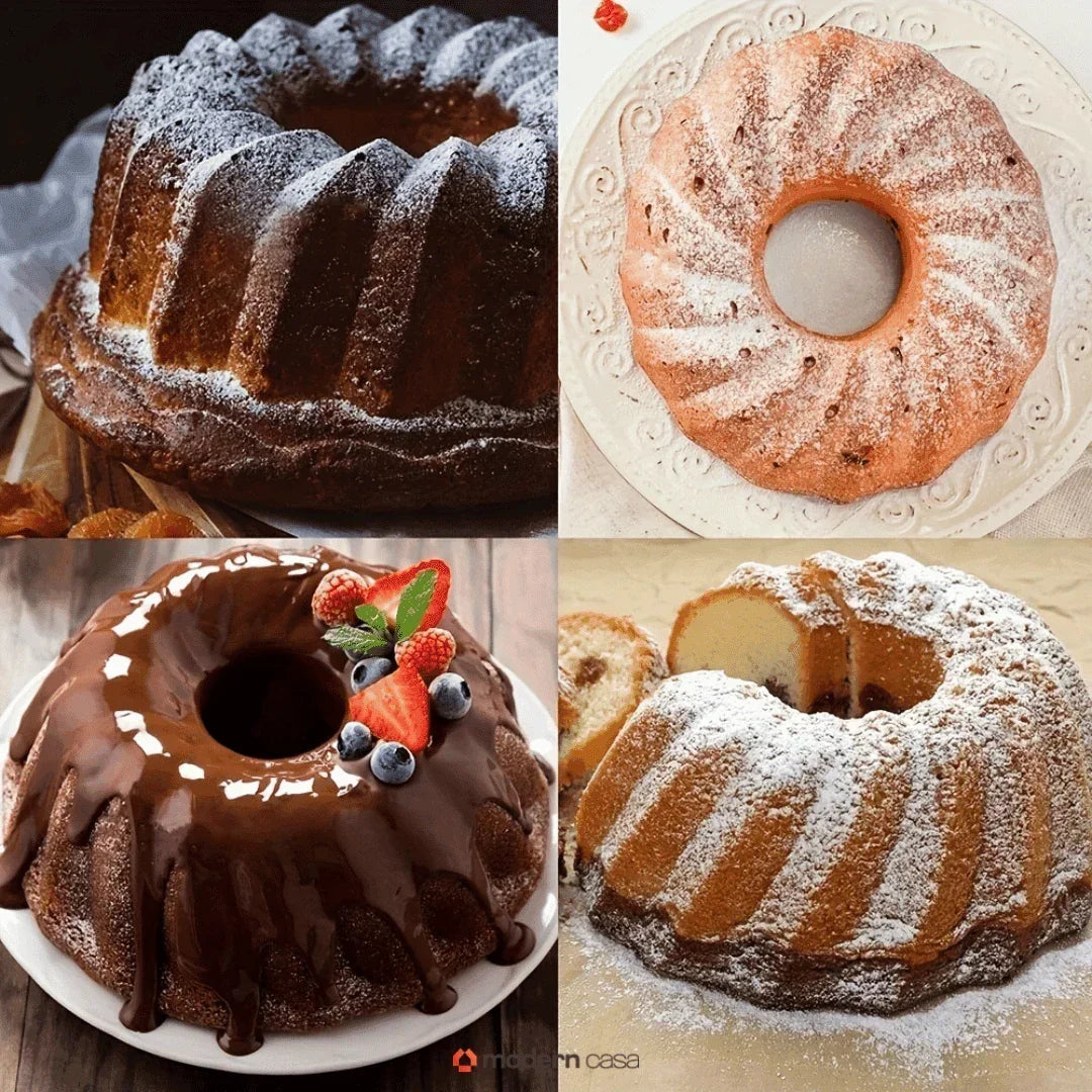 Forma Silicone Antiaderente Para Bolos e Pudins