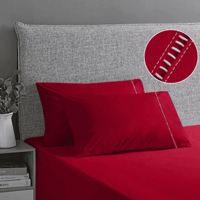 Jogo de Lençol 400 Fios Micro Percal Ponto Palito