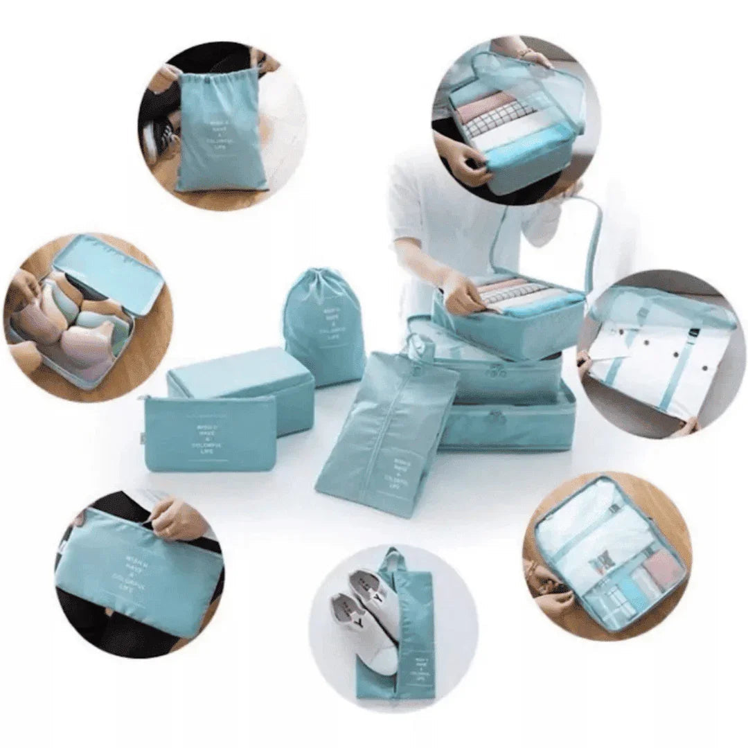 Kit Bolsas Organizadoras Para Mala de Viagem - Compre 5 Leve 7