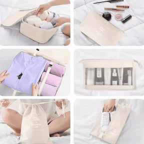 Kit Bolsas Organizadoras Para Mala de Viagem - Compre 5 Leve 7