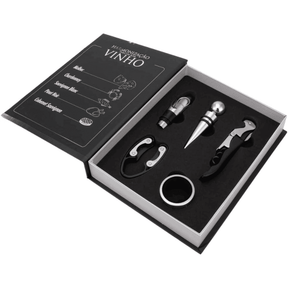 Abridor de Vinhos Kit em Formato de Livro