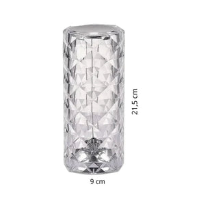 Luminária Cristal de Mesa LED com Controle Remoto
